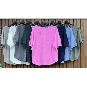 Sweter damski z krótkim rękawem - Produkt Włoski