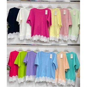 Sweter damski z krótkim rękawem