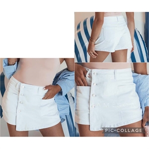 Szorty jeansowe imitujące spódnicę XS-XL