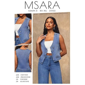 Kamizelka damska jeansowa XS-XL