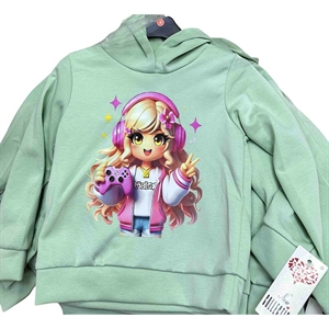 Bluza dziewczęca z kapturem (4-14) - Produkt Włoski