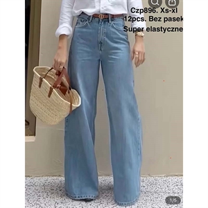 Jeansy szerokie nogawki  XS-XL