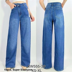 Jeansy szerokie nogawki  XS-XL