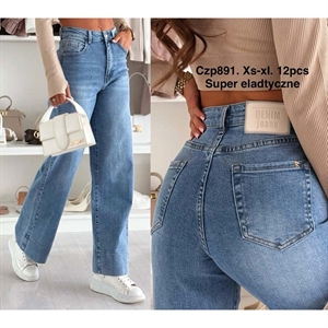 Jeansy szerokie nogawki  XS-XL