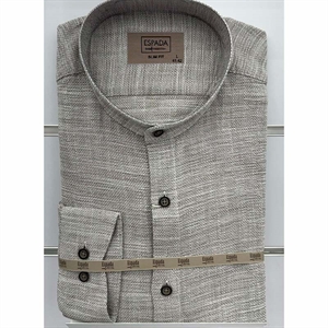 Koszula męska ala len na stójce z długim rękawem krój slim fit produkt Turecki  M-2XL