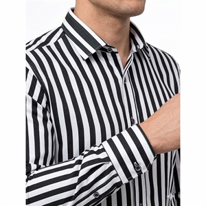Koszula męska w paski krój slim fit produkt Turecki M-2XL
