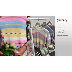Sweter damski z krótkim rękawem produkt Polski