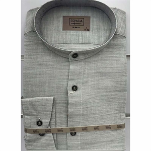 Koszula męska ala len na stójce z długim rękawem krój slim fit produkt Turecki  M-2XL