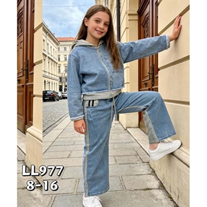 Komplet jeansowy dziewczęcy  8-16 lat