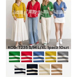 Sweter damski rozpinany na zamek S/M L/XL