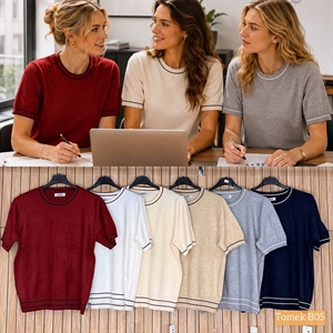 Sweter damski z krótkim rękawem