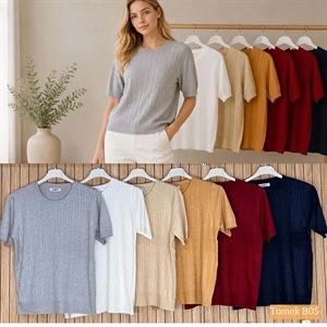 Sweter damski z krótkim rękawem