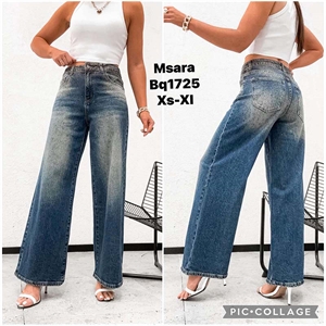 Jeansy szerokie nogawki Msara  XS-XL