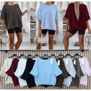 Sweter damski z krótkim rękawem