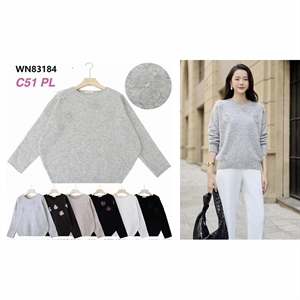 Sweter damski okrągły