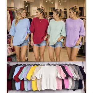 Sweter damski okrągły