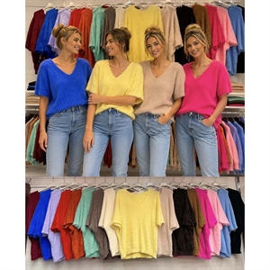 Sweter damski z krótkim rękawem