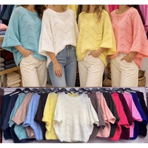 Sweter damski z krótkim rękawem