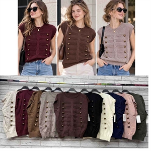 Sweter damski z krótkim rękawem