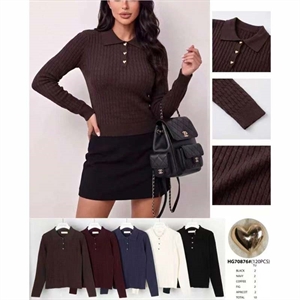 Sweter damski z kołnierzykiem