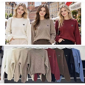 Sweter damski okrągły