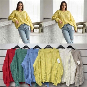 Sweter damski okrągły