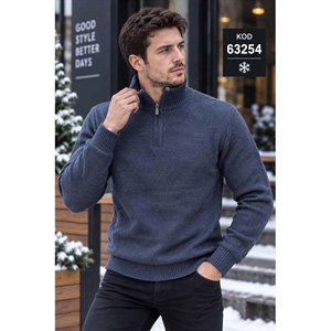 Sweter męski na pół suwak produkt Turecki  M-2XL