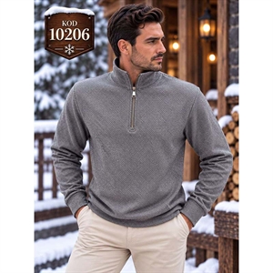 Sweter męski na pół suwak produkt Turecki  M-2XL