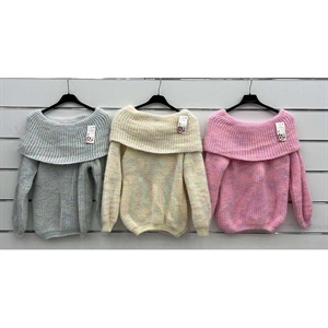 Sweter damski okrągły