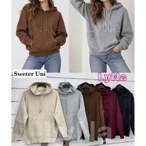Sweter damski z kapturem