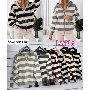 Sweter damski rozpinany na zamek