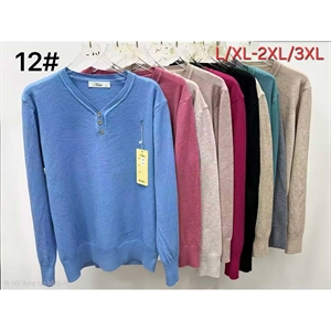 Sweter damski z dekoltem w serek  L/XL-2XL/3XL