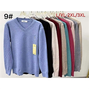 Sweter damski z dekoltem w serek  L/XL-2XL/3XL