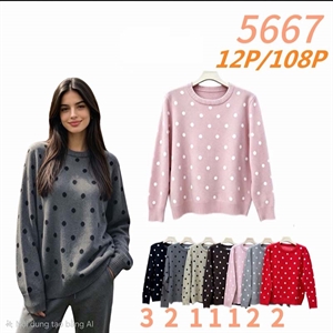 Sweter damski okrągły