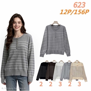 Sweter damski okrągły