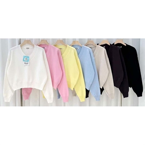 Sweter damski z dekoltem w serek produkt Turecki