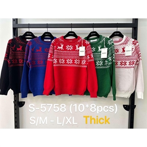 Sweter damski okrągły świąteczny  S/M-L/XL