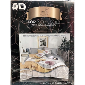 Komplet pościel 5D 100% Satyna bawełna 3cz 160x200cm