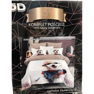 Komplet pościel 5D 100% Satyna bawełna 3cz 160x200cm
