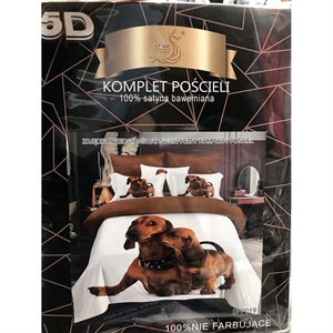 Komplet pościel 5D 100% Satyna bawełna 3cz 160x200cm