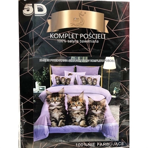 Komplet pościel 5D 100% Satyna bawełna 3cz 160x200cm
