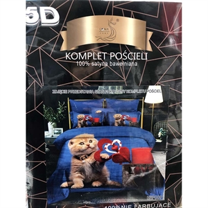 Komplet pościel 5D 100% Satyna bawełna 3cz 160x200cm