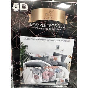 Komplet pościel 5D 100% Satyna bawełna 3cz 160x200cm