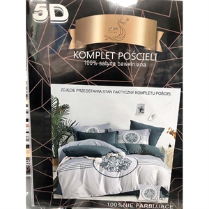 Komplet pościel 5D 100% Satyna bawełna 3cz 160x200cm