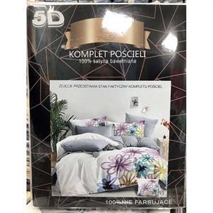 Komplet pościel 5D 100% Satyna bawełna 4cz 160x200cm