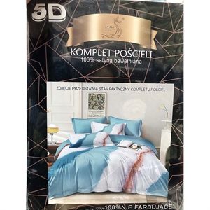 Komplet pościel 5D 100% Satyna bawełna 4cz 160x200cm
