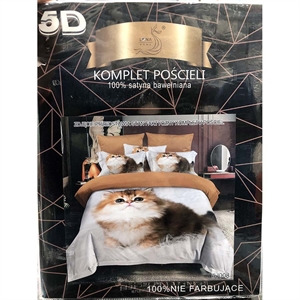 Komplet pościel 5D 100% Satyna bawełna 4cz 160x200cm
