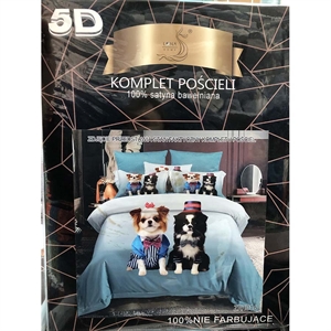 Komplet pościel 5D 100% Satyna bawełna 4cz 160x200cm