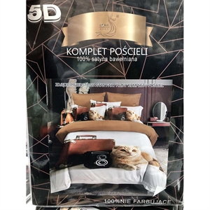 Komplet pościel 5D 100% Satyna bawełna 4cz 160x200cm