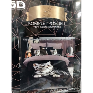 Komplet pościel 5D 100% Satyna bawełna 4cz 160x200cm